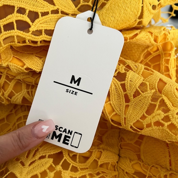 Glory Connection Yellow Rebekah Ruffle Lace Maxi Elegant Dress NWT - Picture 16 of 16